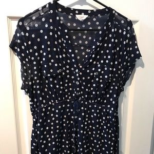 Polka Dot Maternity Blouse